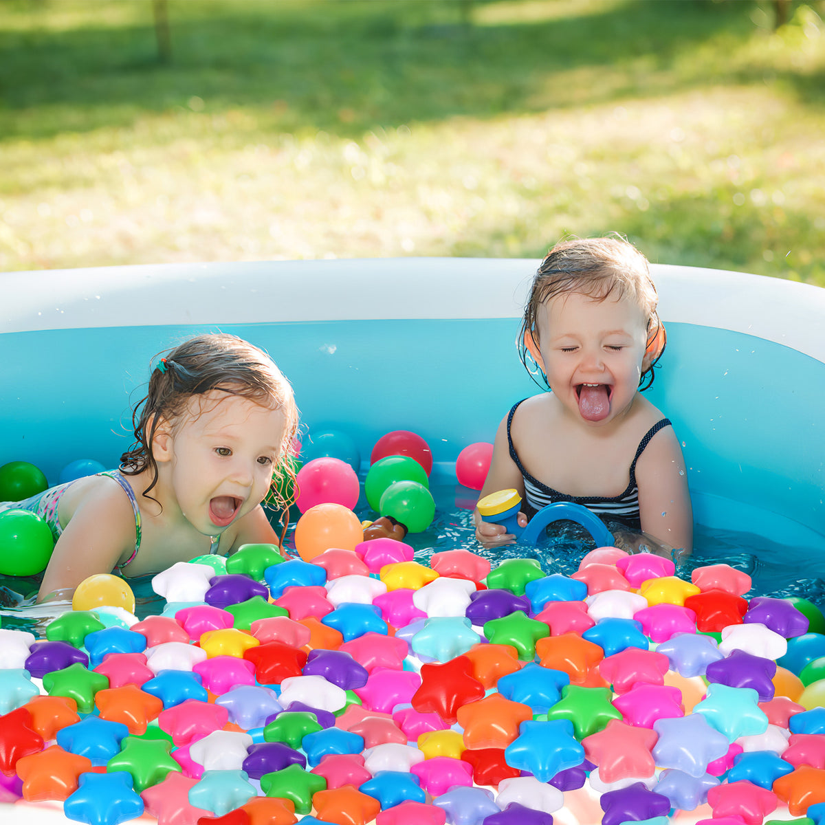 100pcs Star Shaped Ocean Balls Swimming Toys T973772