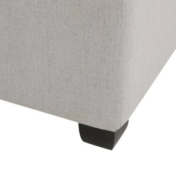 Light Gray Fabric Storage Ottoman O19698