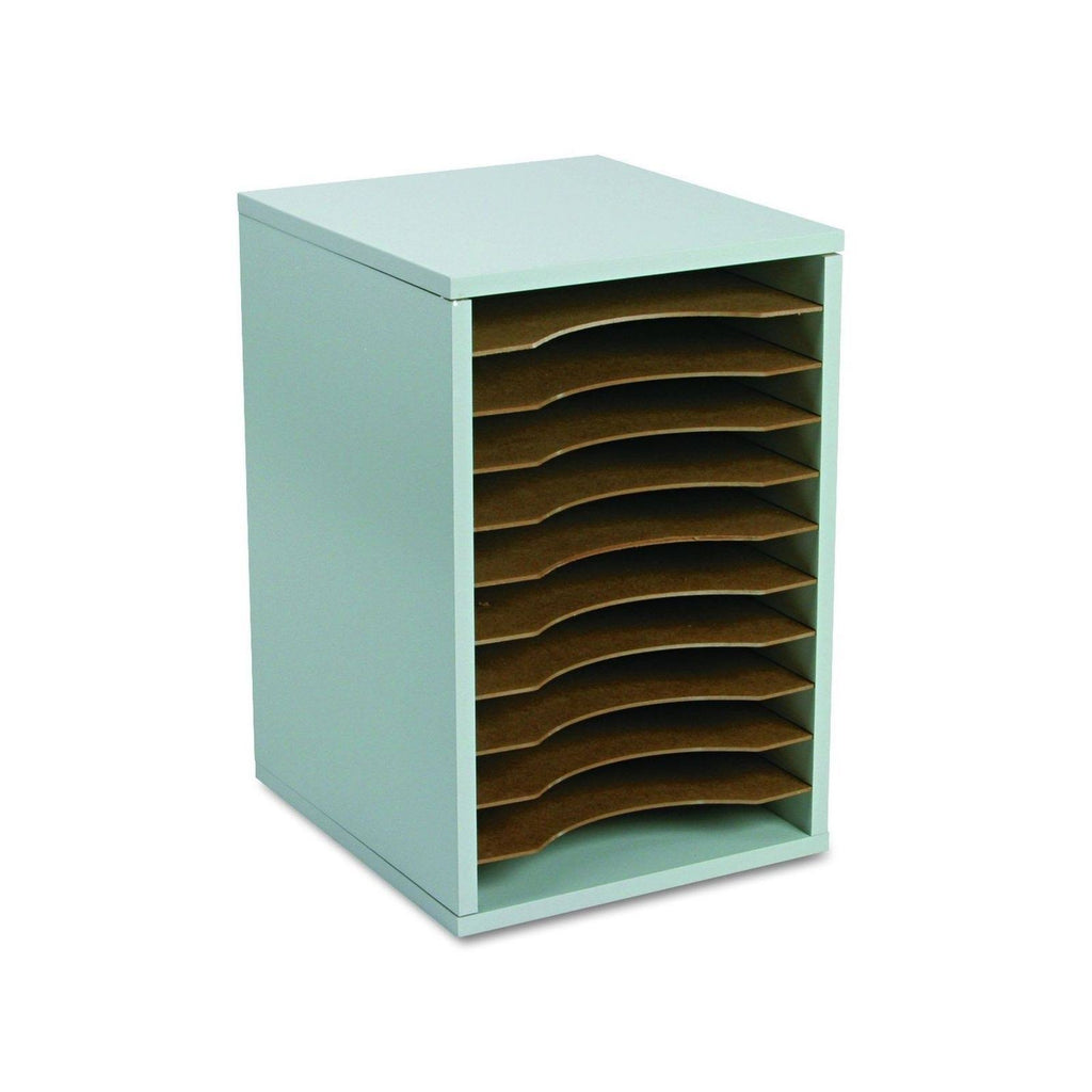 Gray 11 Compartment Vertical Desk Top Sorter E6862