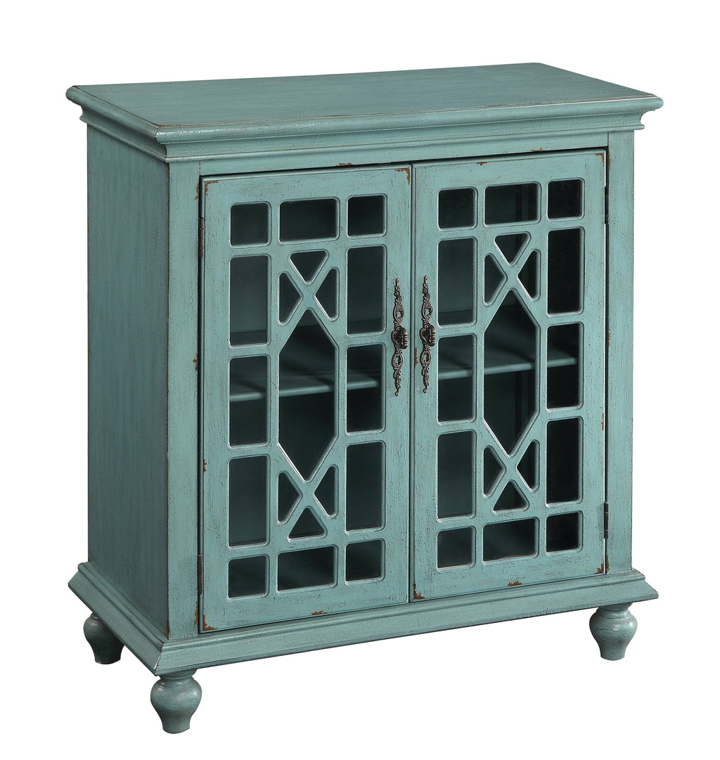 Blue Two Door Cabinet V4257