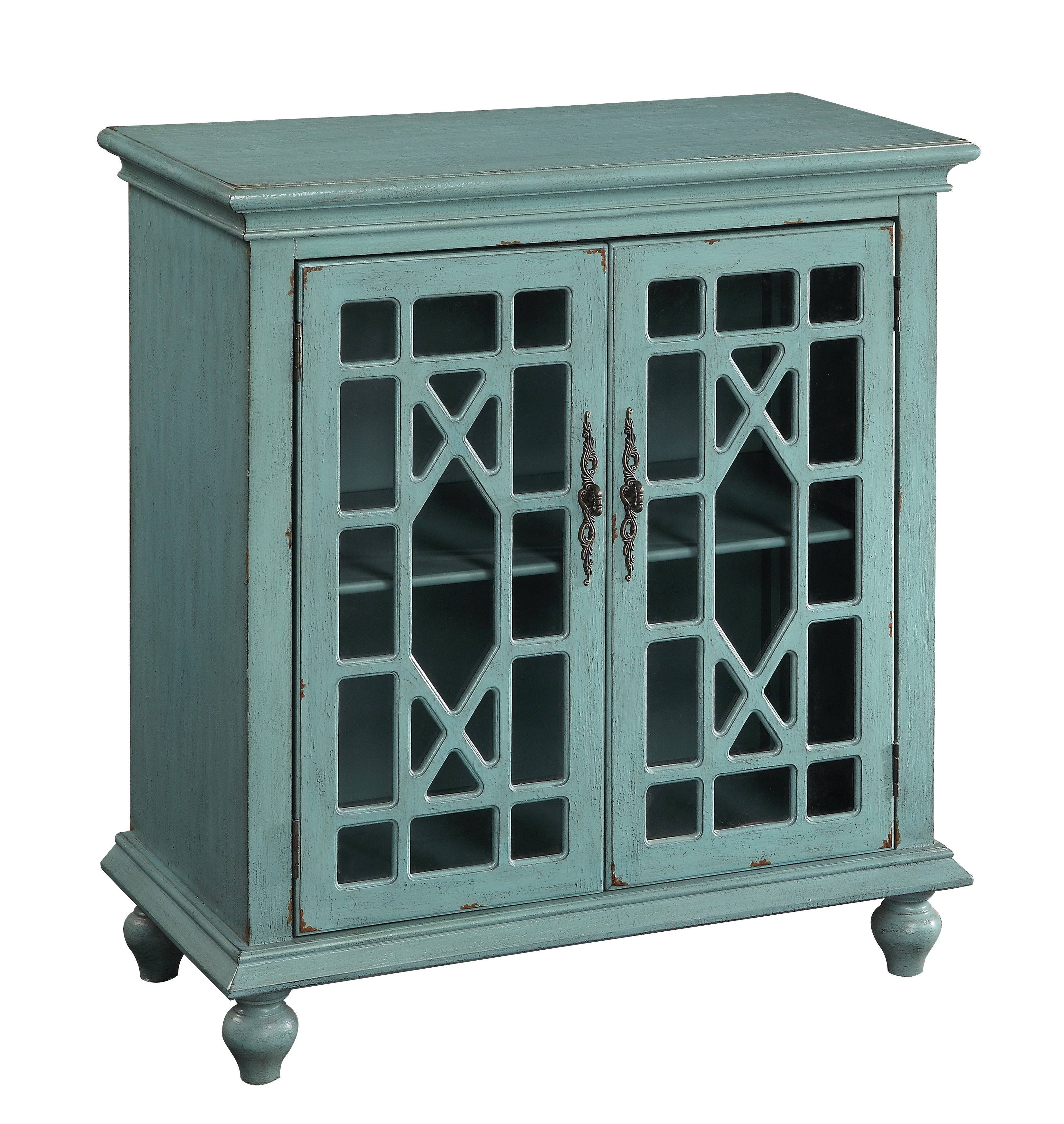 Blue Two Door Cabinet V4257