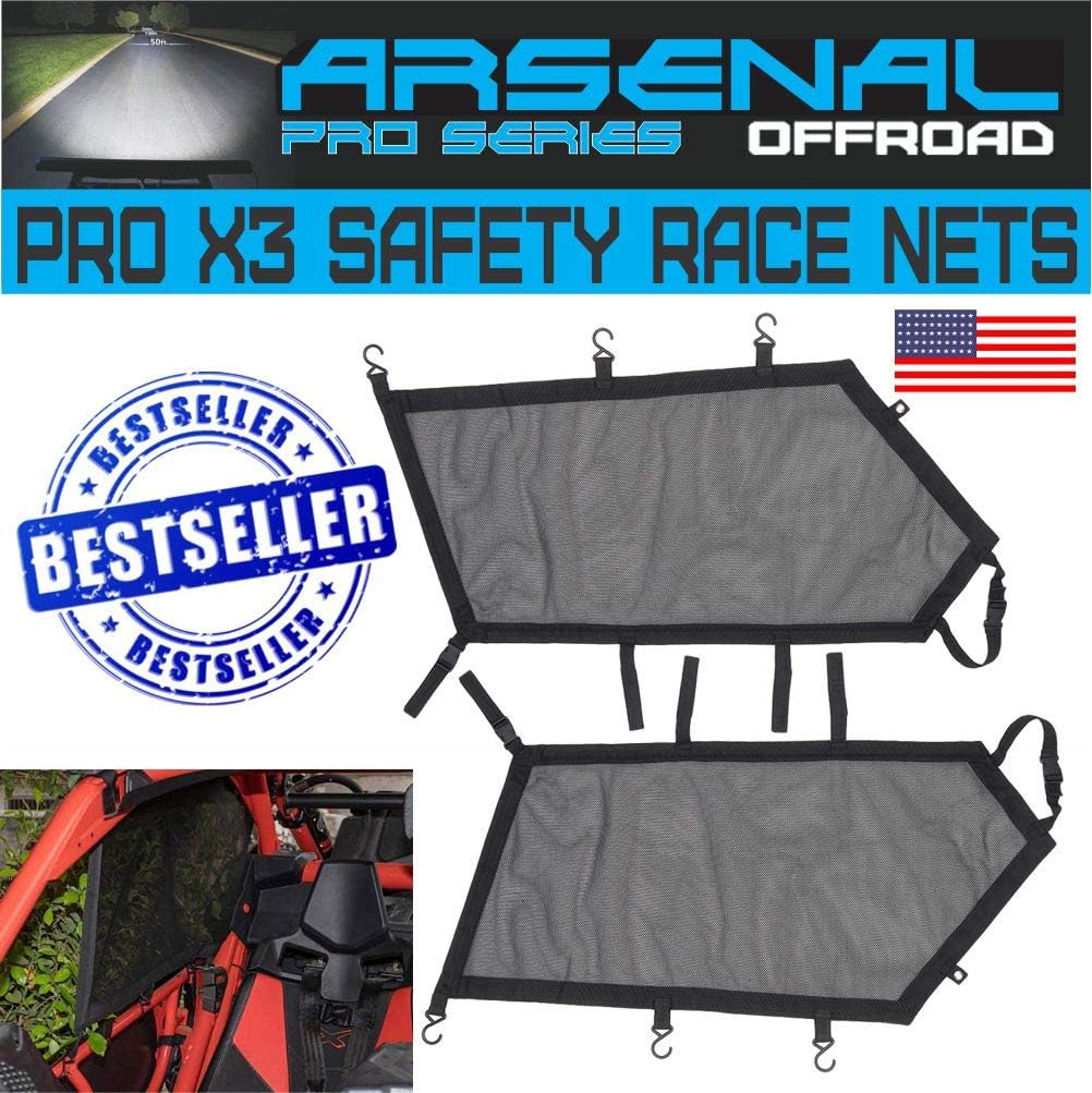 Window Safety Race Nets for Can Am Maverick X3 & X3 Max, Drive & Passenger Side (1 Pair) B519