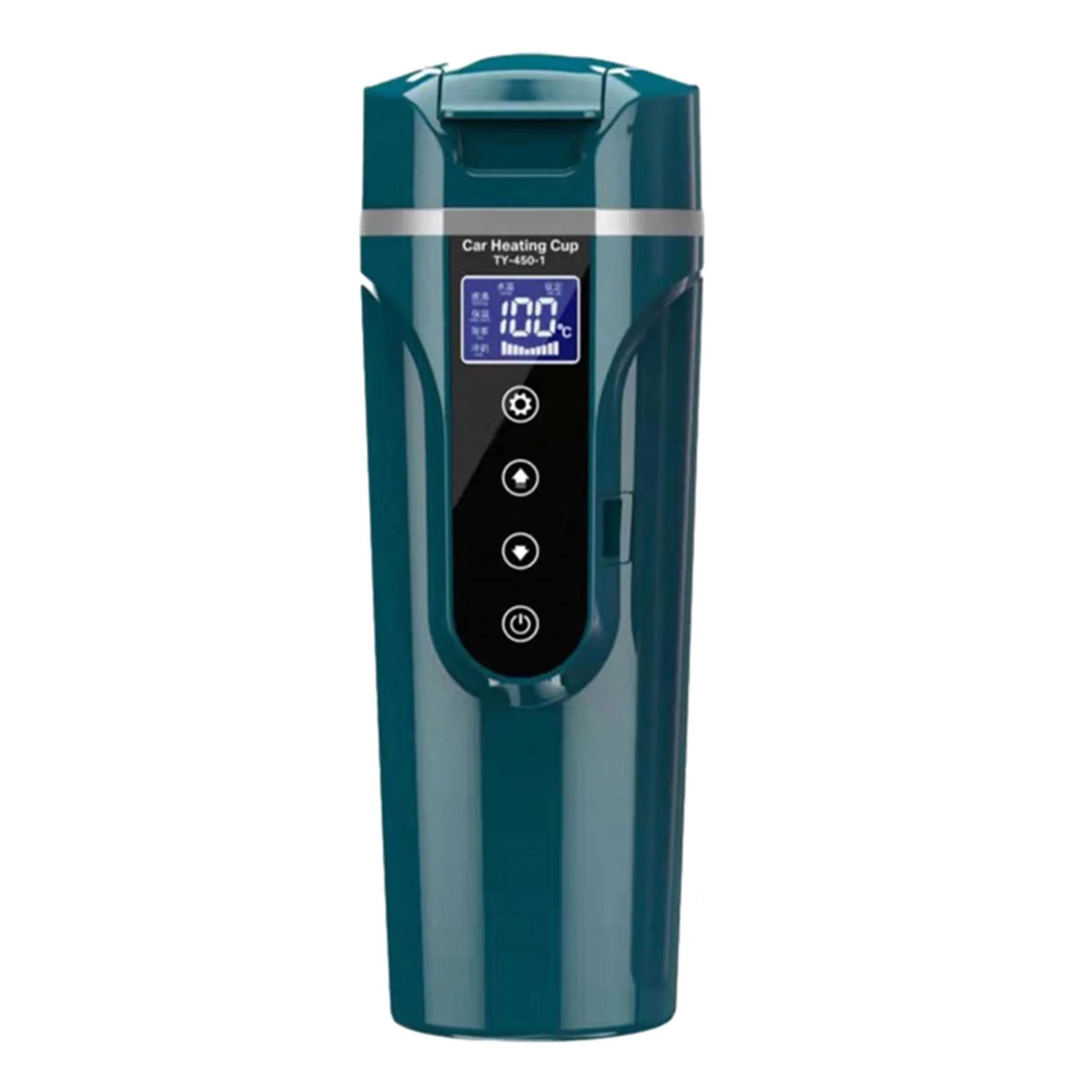 450ml 24V/12V Electric Travel Kettle Thermal Insulation Portable Cup Dark Green I407