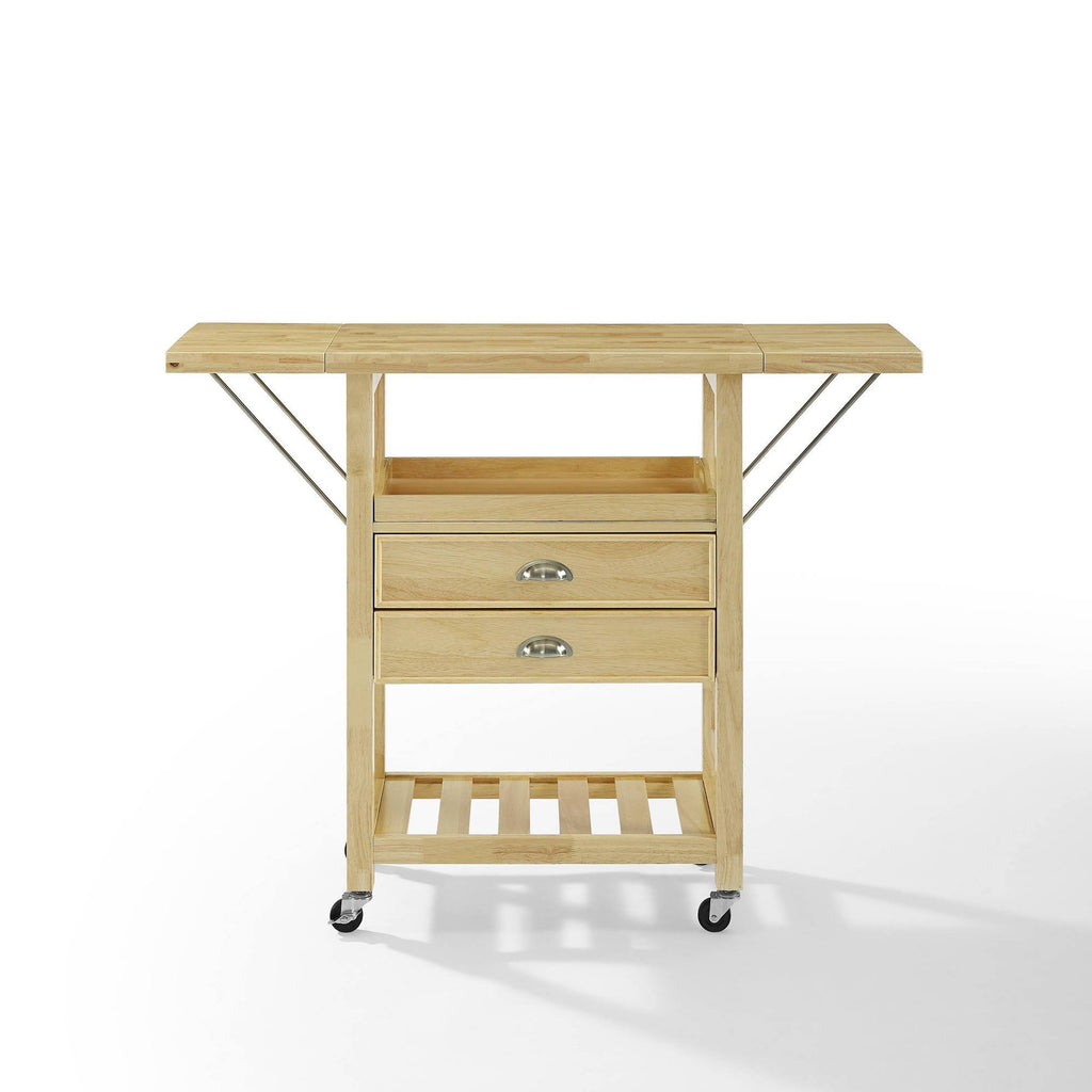 Double Drop Leaf Kitchen Cart Natural N415