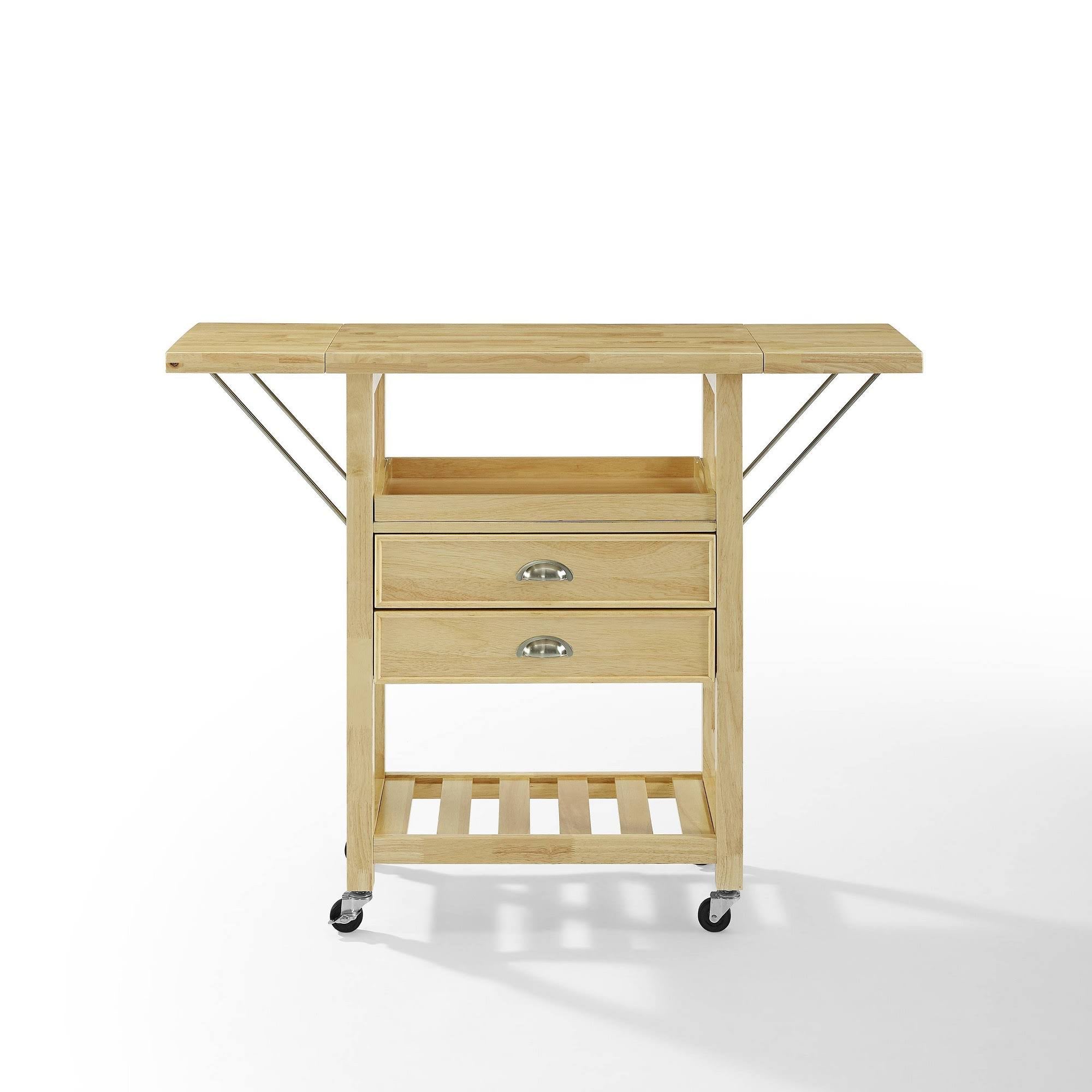Double Drop Leaf Kitchen Cart Natural N415