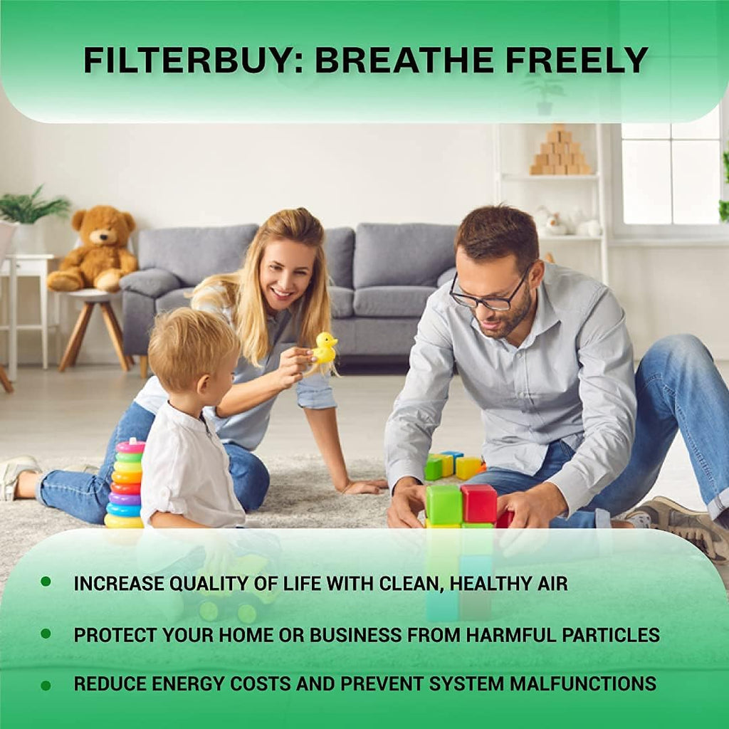16x24x1 MERV 8 Pleated HVAC AC Furnace Filters with Activated Carbon (4-Pack, Black) H559