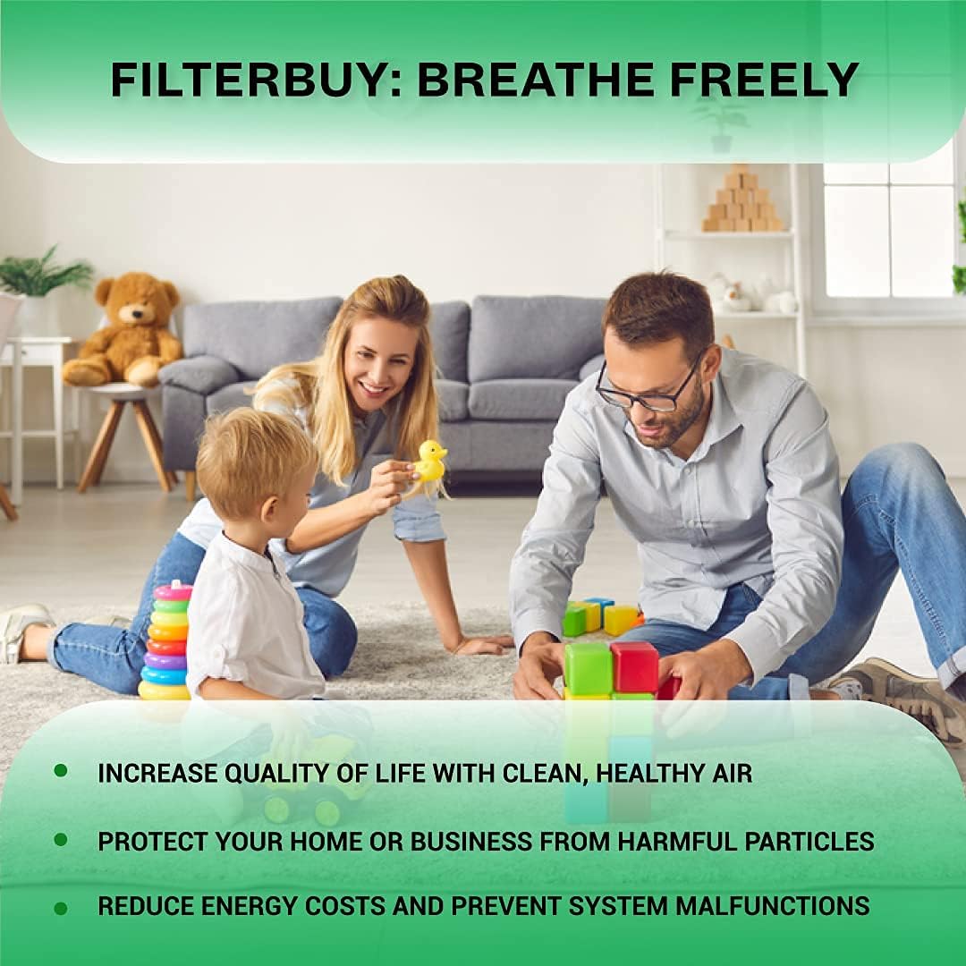 16x24x1 MERV 8 Pleated HVAC AC Furnace Filters with Activated Carbon (4-Pack, Black) H559