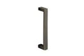 Sandcast Bronze Rectangular Door Pull 8-3/4 inch Center-to-Center Flat Black Patina O3644