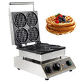 1750W Electric Nonstick Round Waffle Maker Stainless Steel 110V U8378