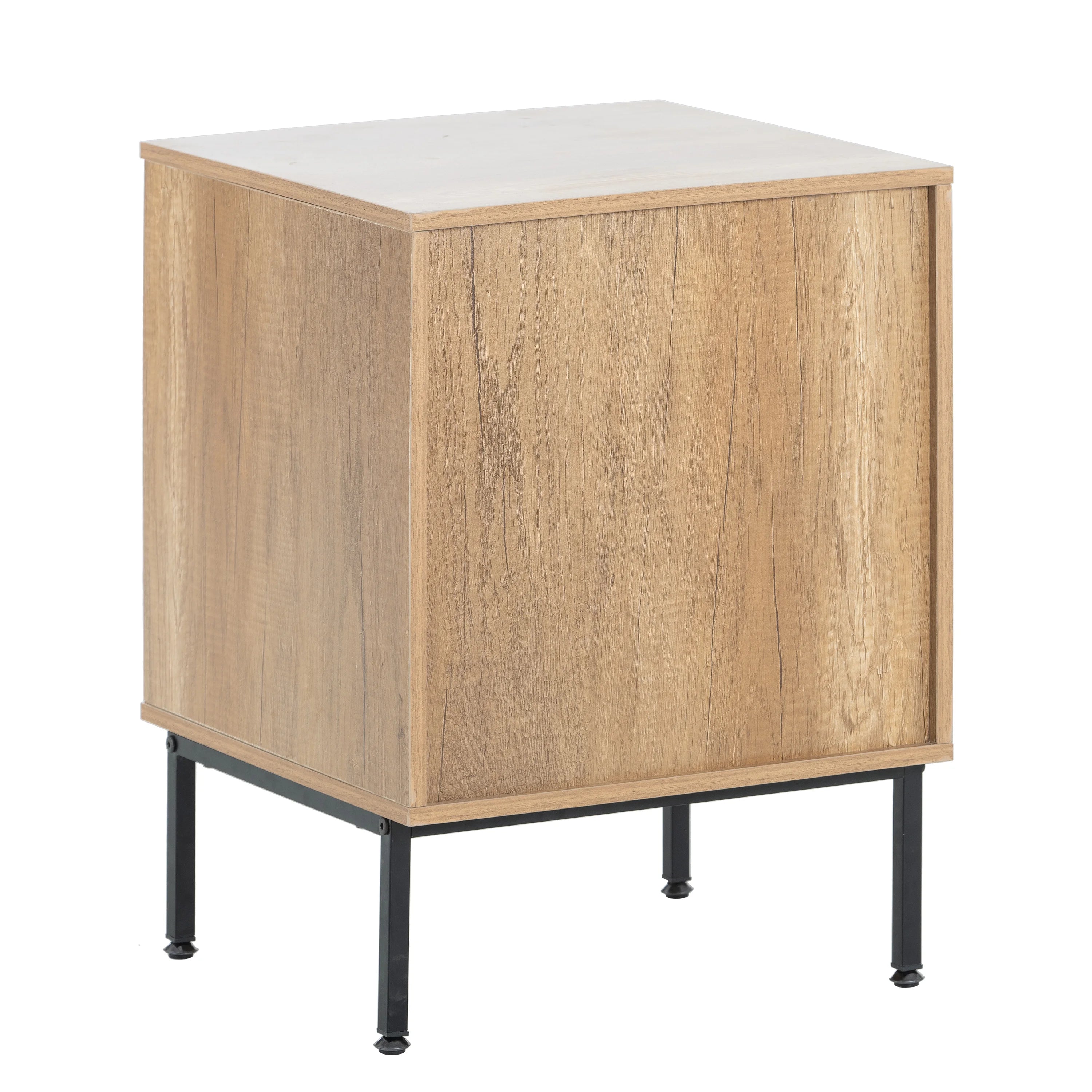 Natural Rattan Door Nightstand with Metal Legs A315