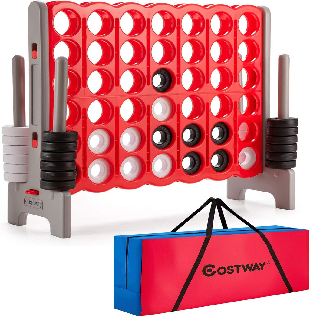 Jumbo 4-to-Score Giant Game Set with Storage Carrying Bag, 42 Jumbo Rings Q2273