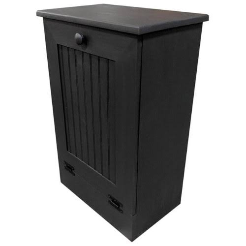Antique Cottage Wooden Trash Bin A352