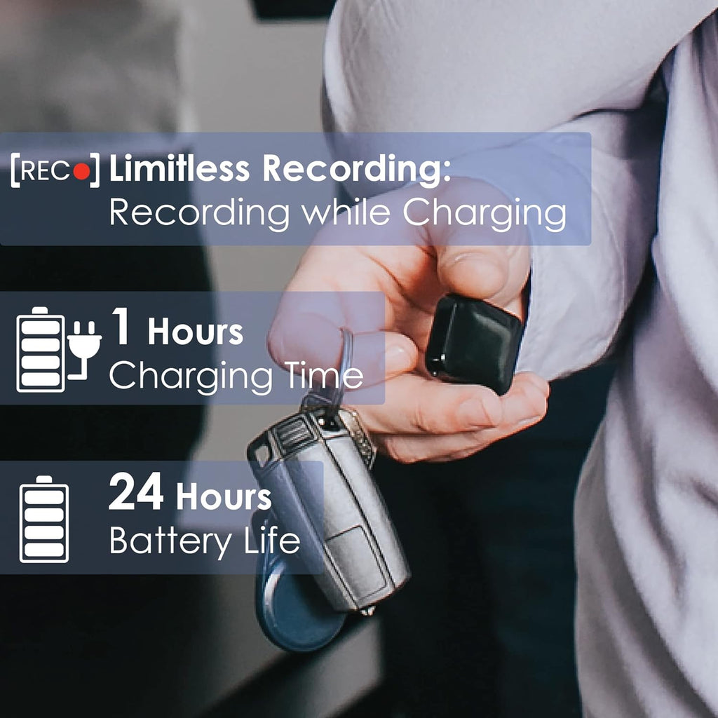 Mini Voice Recorder, 512 Hours Recording Capacity, Pack of 2 U940380