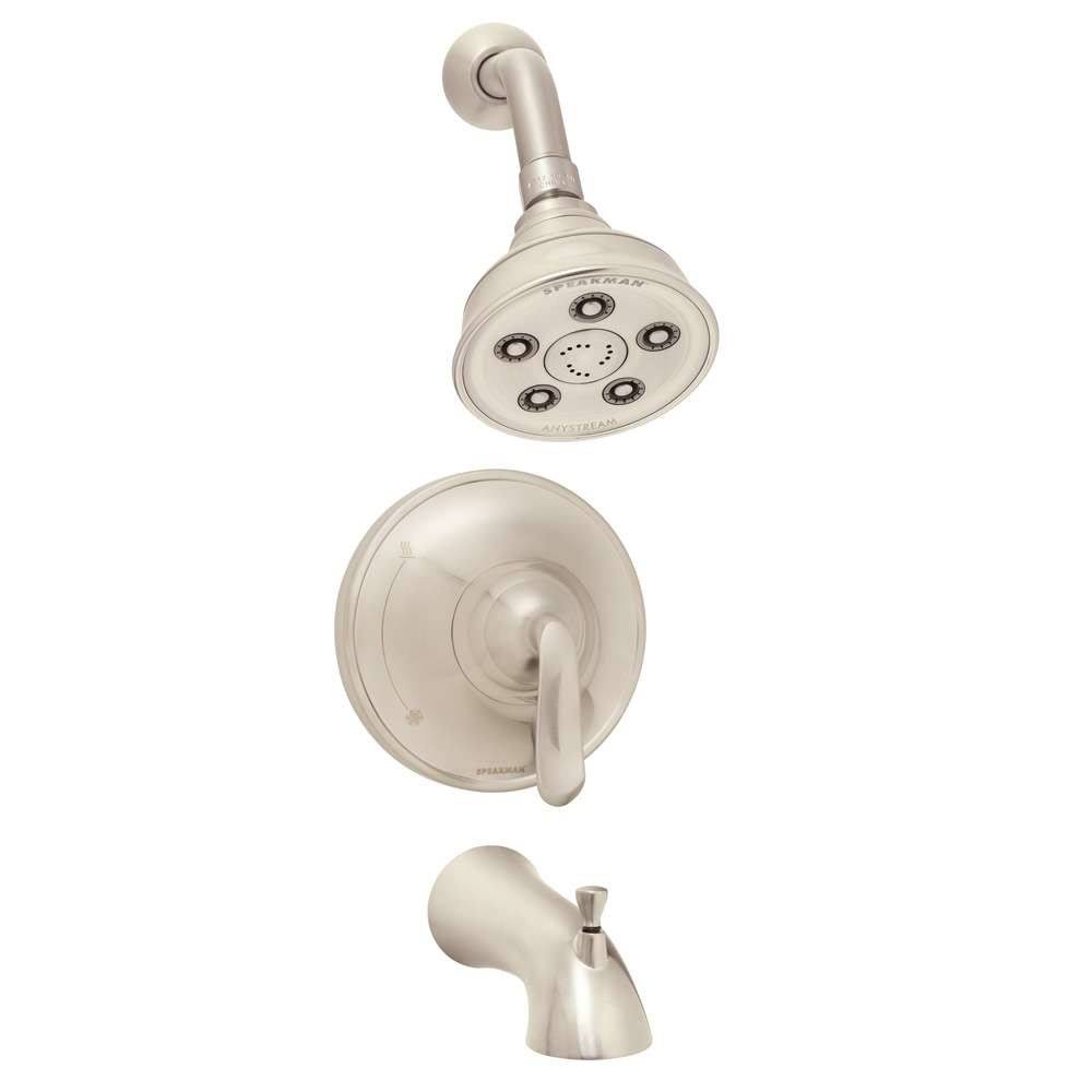 Brushed Nickel Shower and Tub Combination Y512867