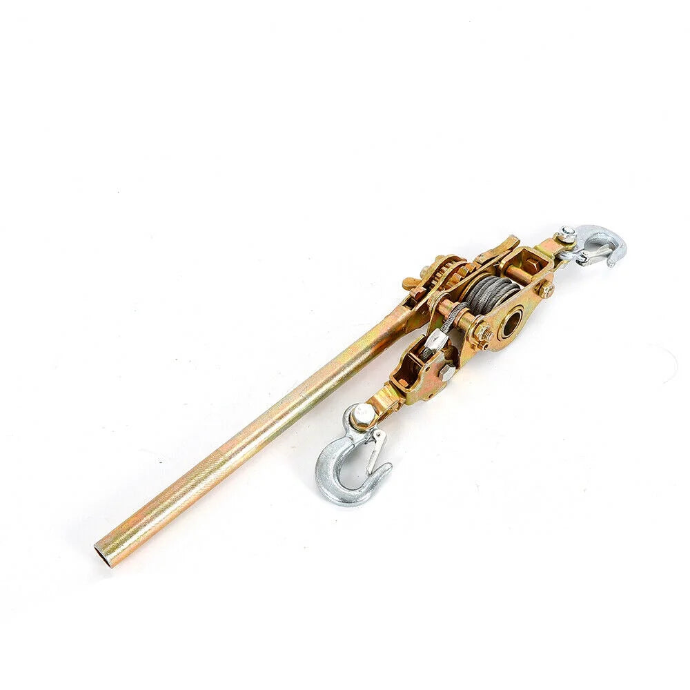 Cable Hoist Come Along Heavy Duty Hand Power Cable Puller 2 Ton Double Hooks S418