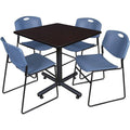 Square Breakroom Table with 4 Stack Chairs G135