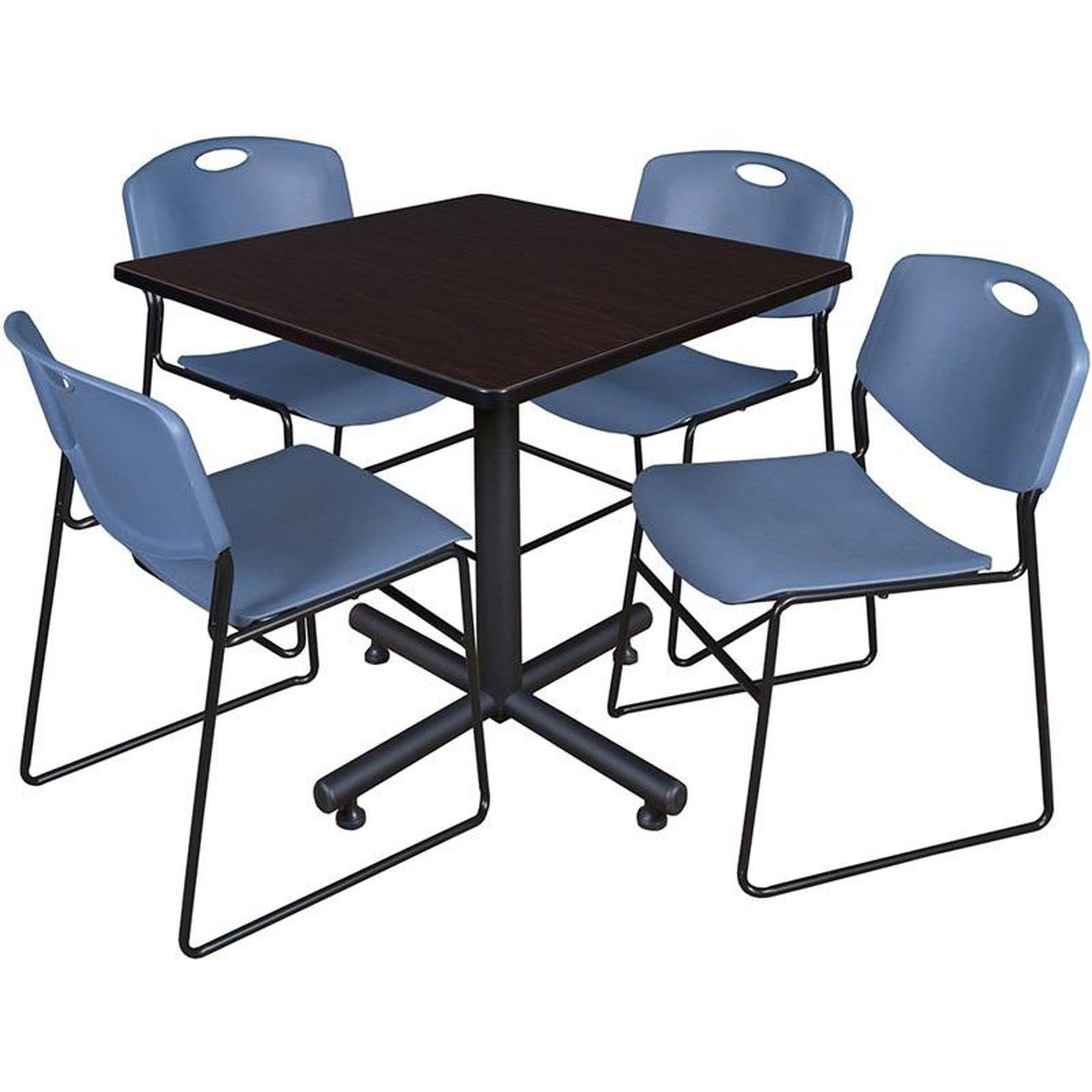 Square Breakroom Table with 4 Stack Chairs G135