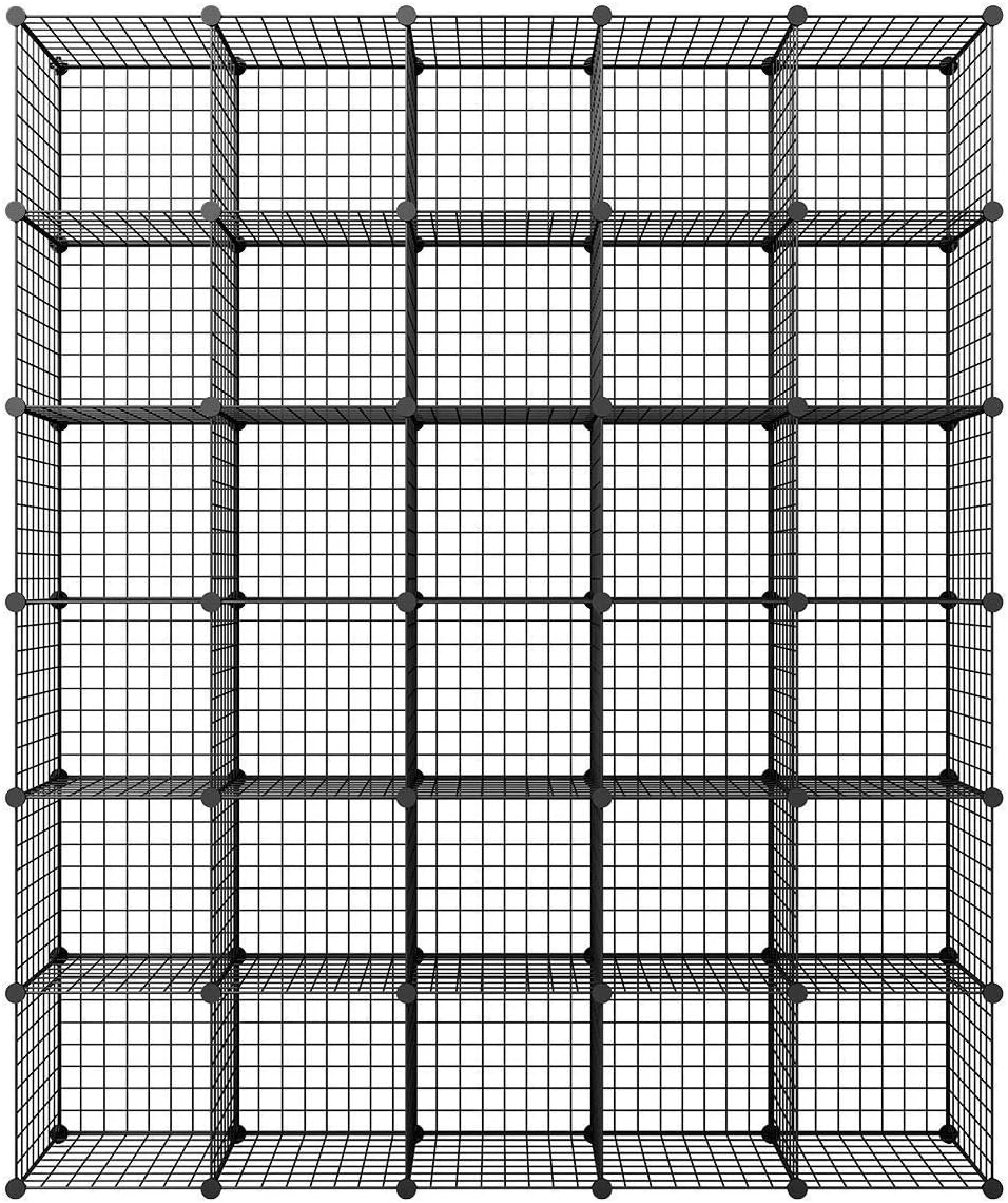 14x14 Wire Cube Storage, 25-Cube Modular Shelving Unit C877765