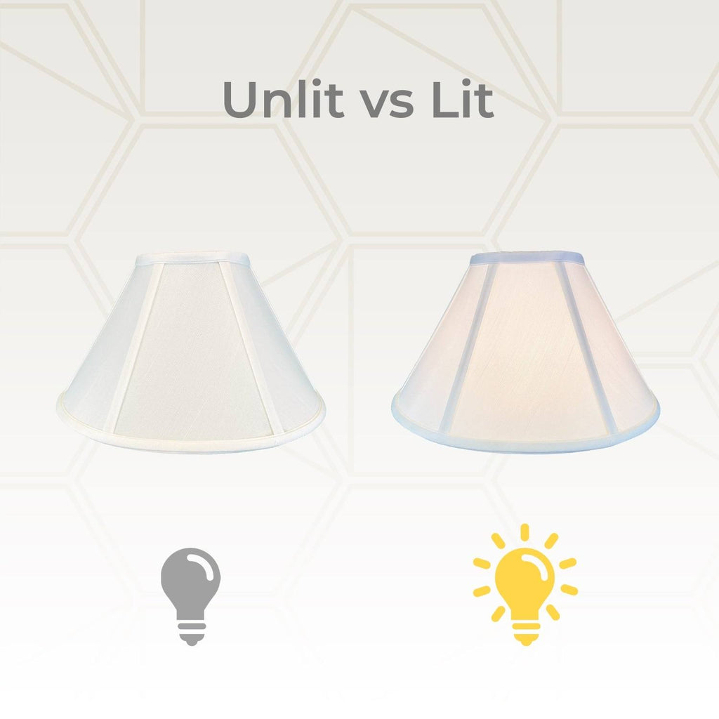 White Coolie Empire Lamp Shade, 5x14x9.5, Set of 2 D404