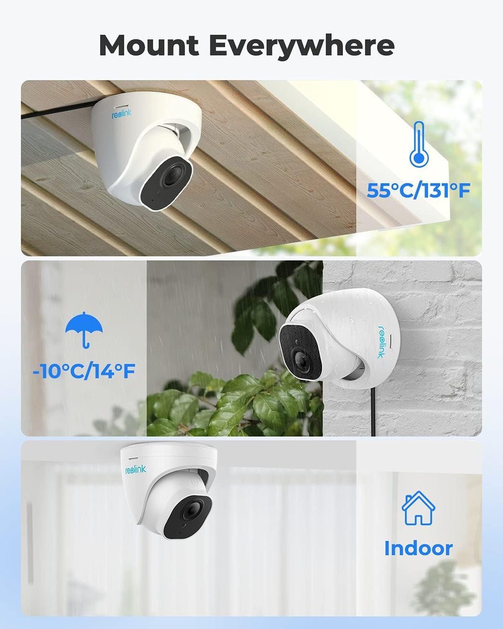 5MP PoE Dome Security Cameras (Pack of 2) X370984