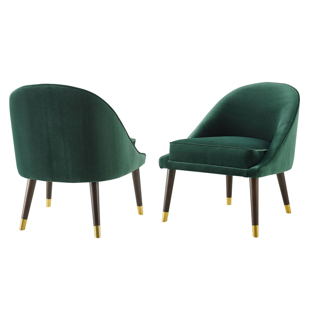 Green Velvet Accent Chair F72156
