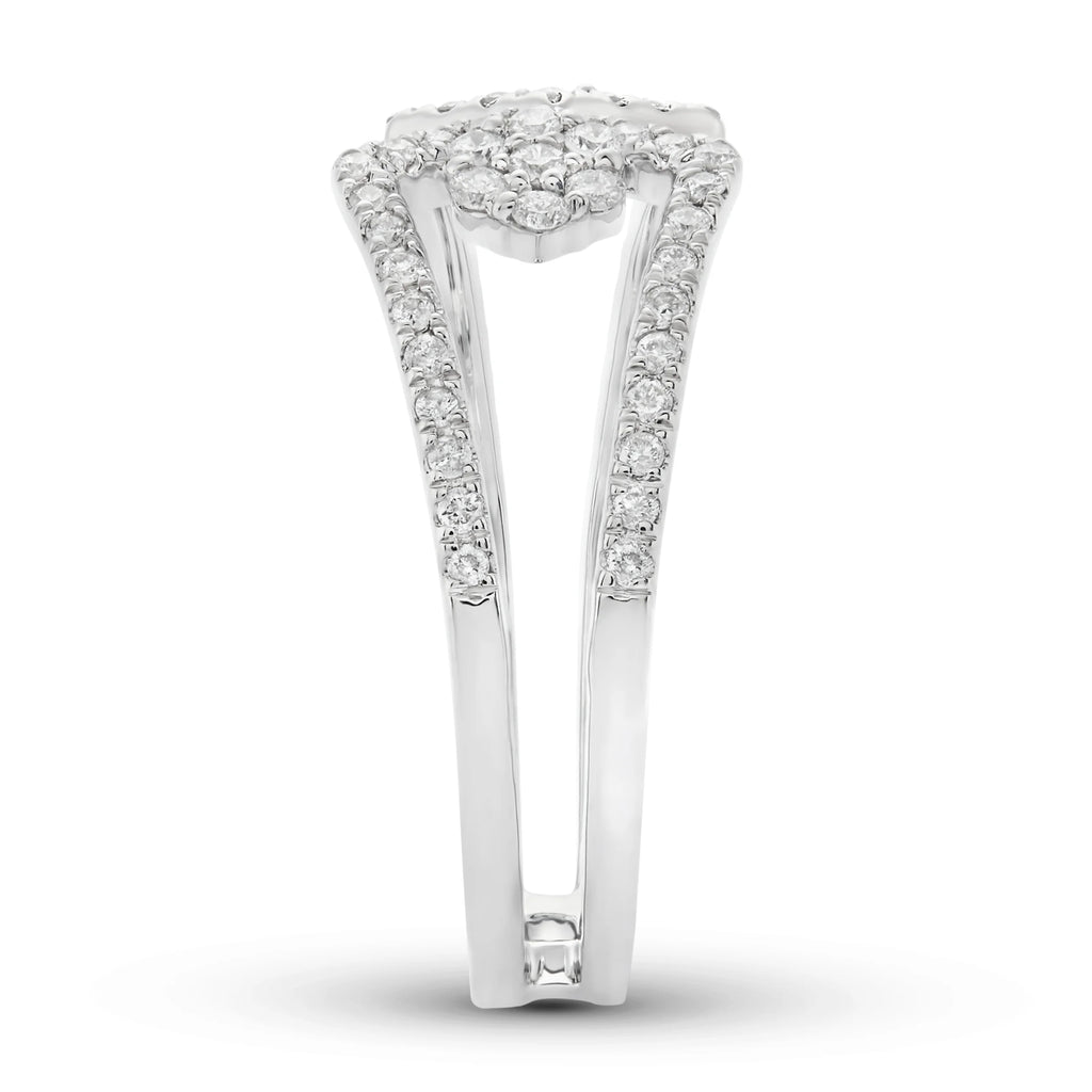 14K White Gold Diamond Fashion Ring, Size 7 L726948