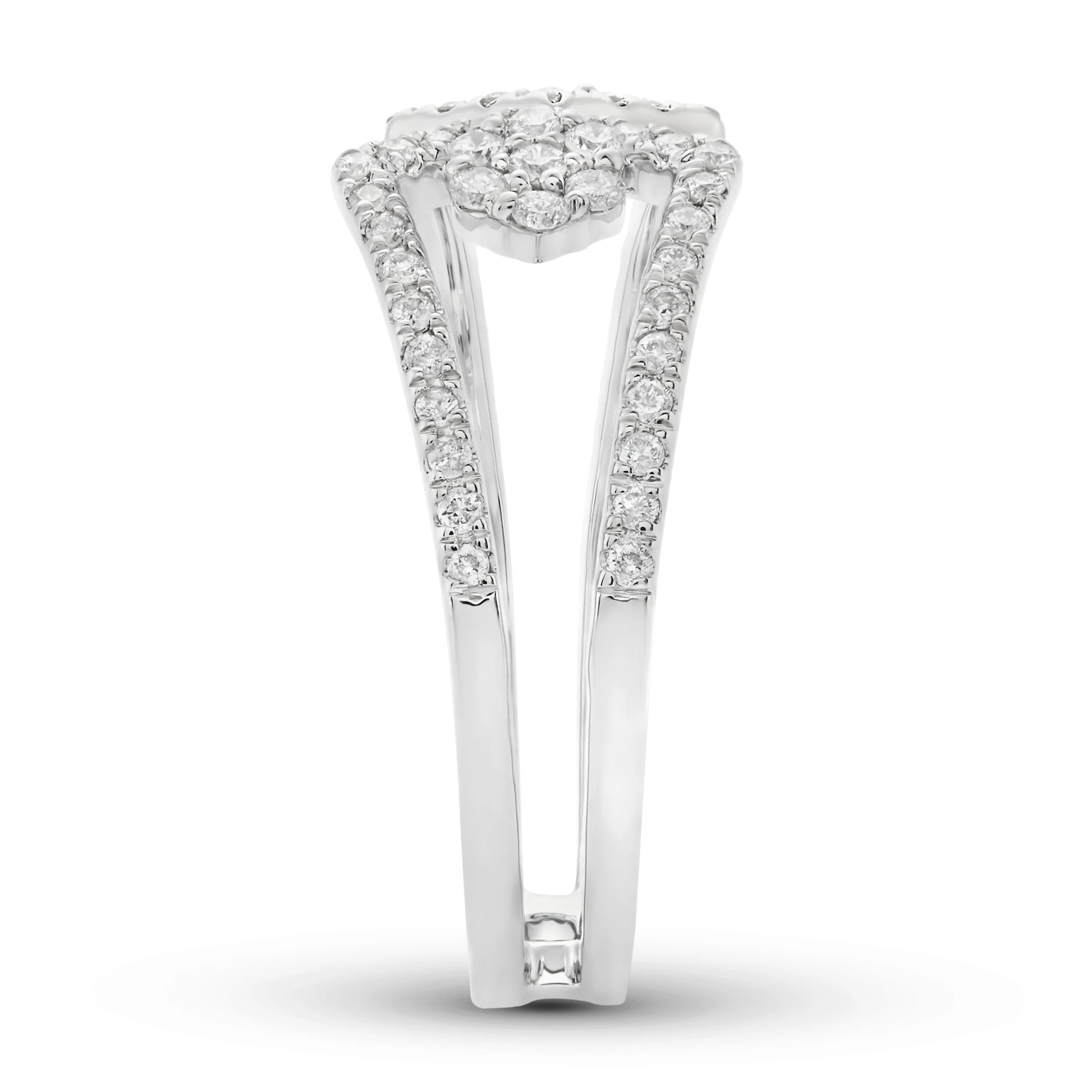 14K White Gold Diamond Fashion Ring, Size 7 L726948