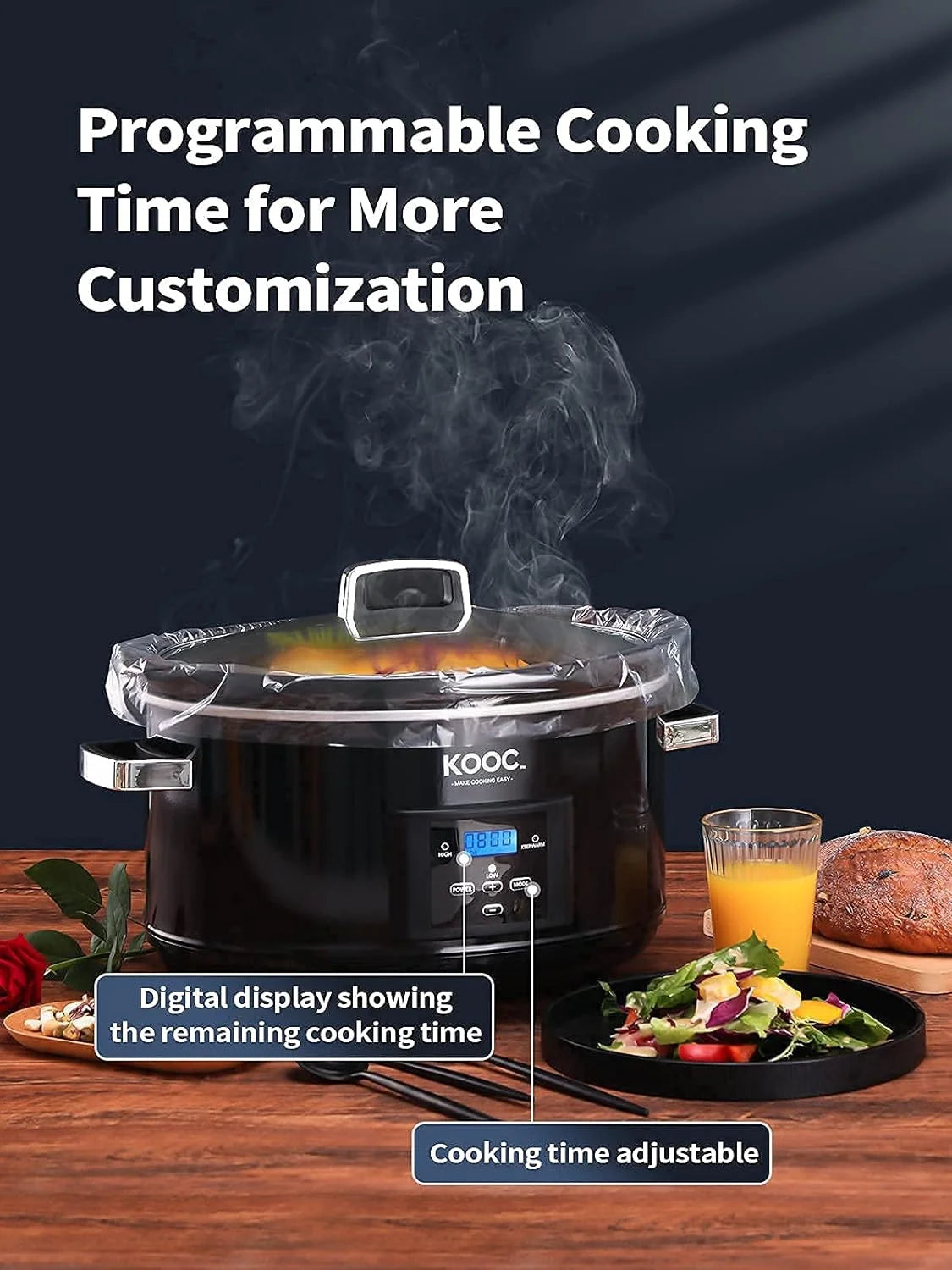 Programmable Slow Cooker 8.5-Quart with 30 Liners Q781763