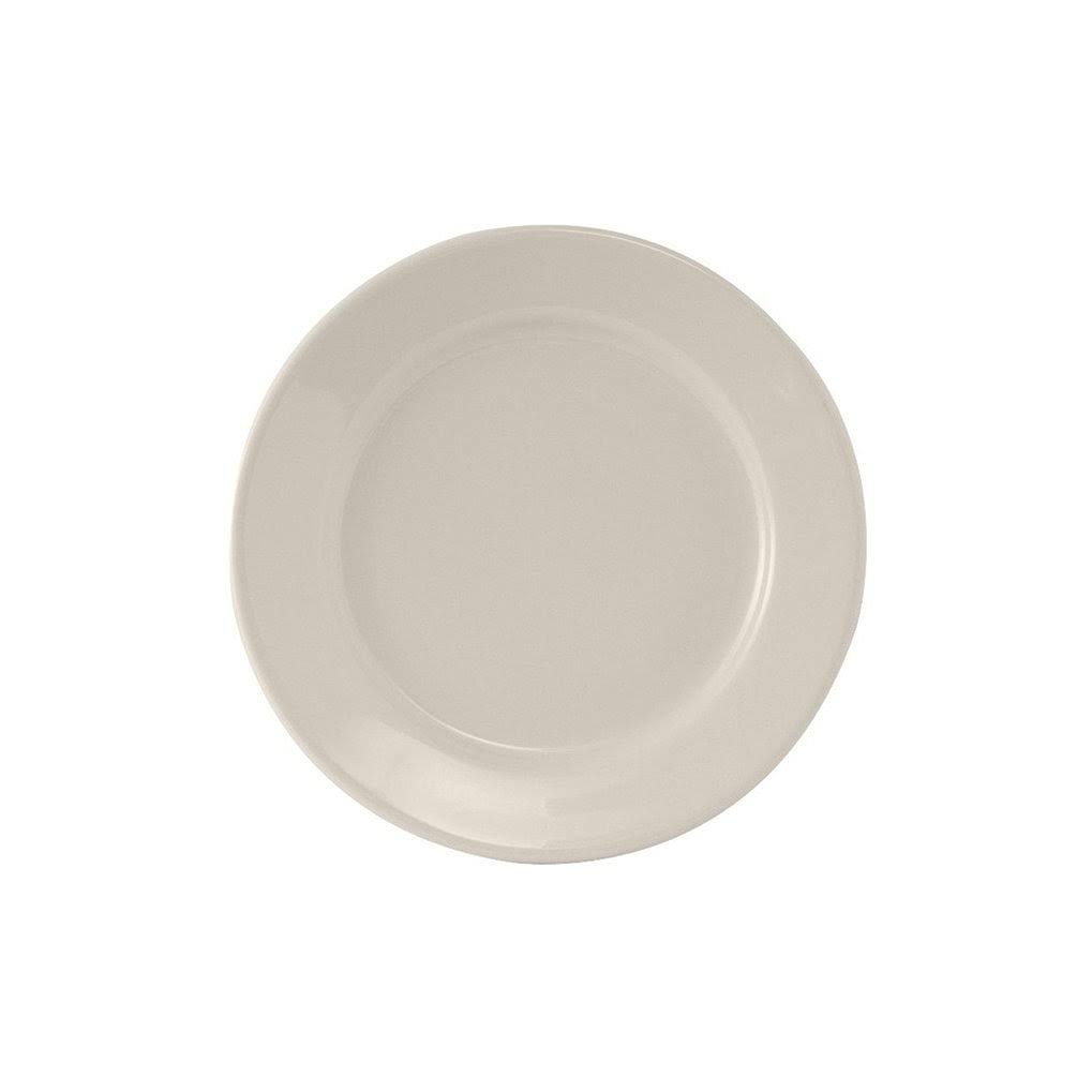 Case of 36 Eggshell American White Plate Wide Rim U48835