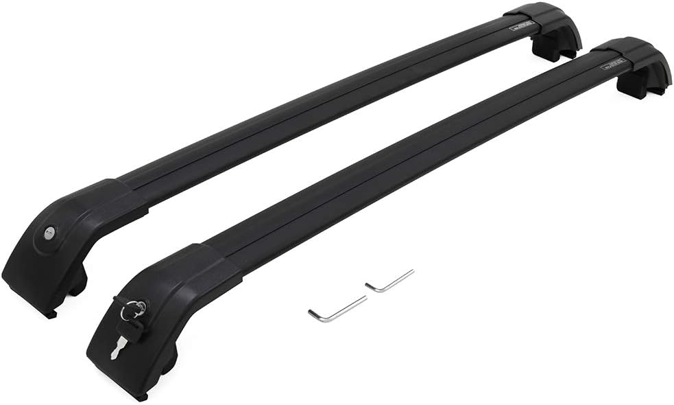 Black Cross Bars Roof Rack Side Rails Z1905