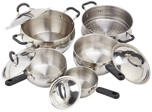 10 PC Stainless Steel Cookware Set E423