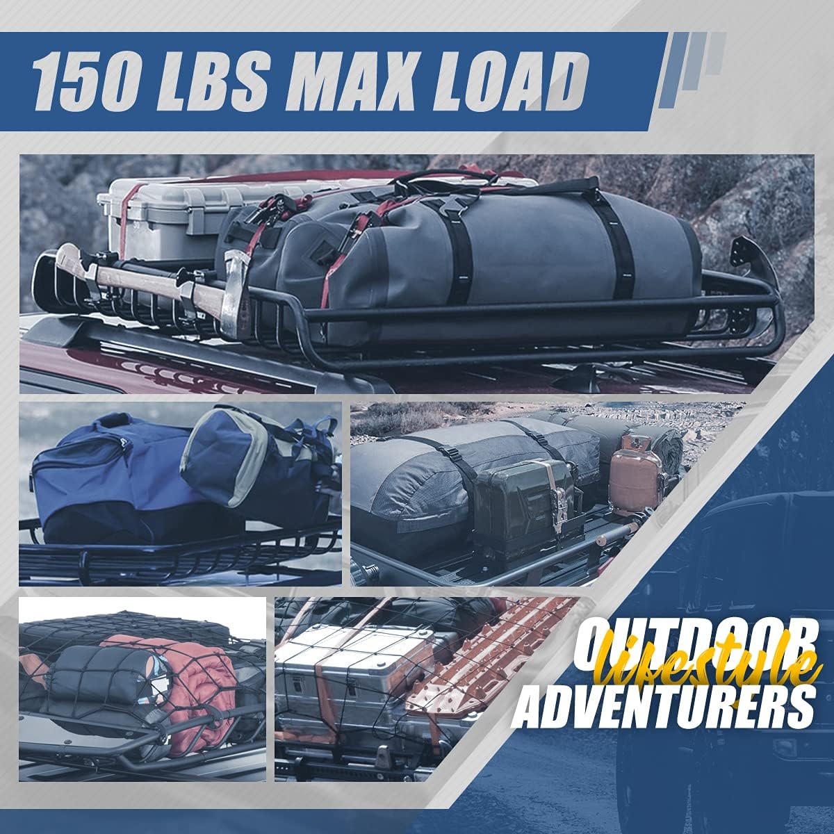 Mild Steel Roof Rack Top Cargo Carrier Basket H497412