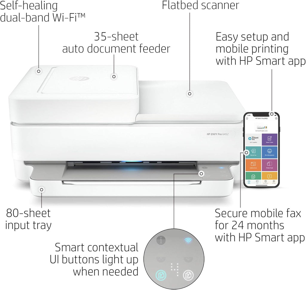 Wireless Inkjet Color Printer with Auto Document Feeder, 2-Sided Printing T4090