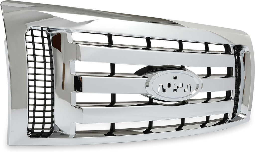 Chrome Silvery Shell and Black Front Bumper Grille Assembly Pack of 2 I528