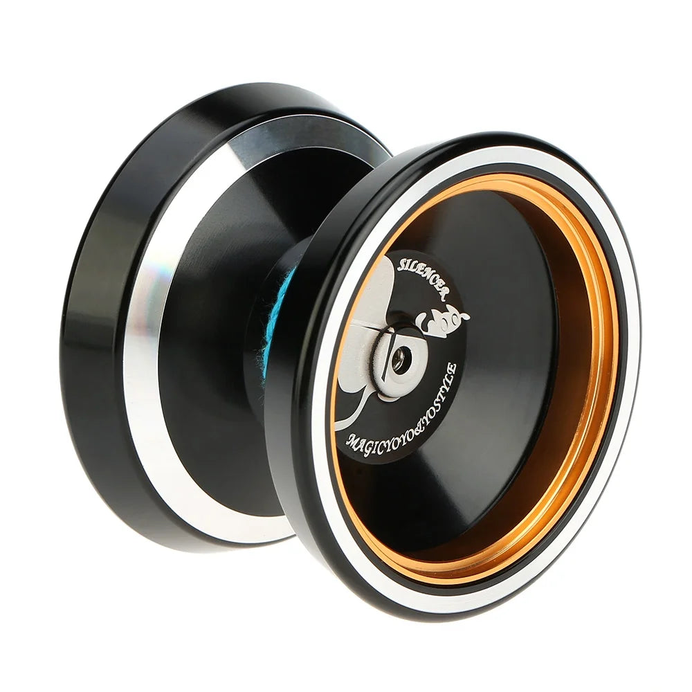 Black Aluminum Alloy Yo-yo with Spinning String C355