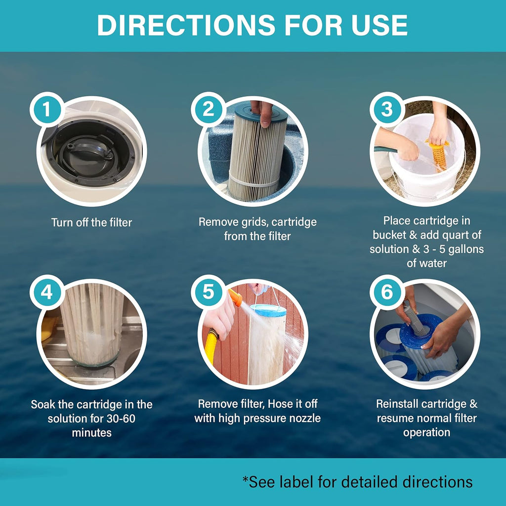 Filter Cleaner Soak for Hot Tub and Pool Cartridge, Pack of 2 N3999