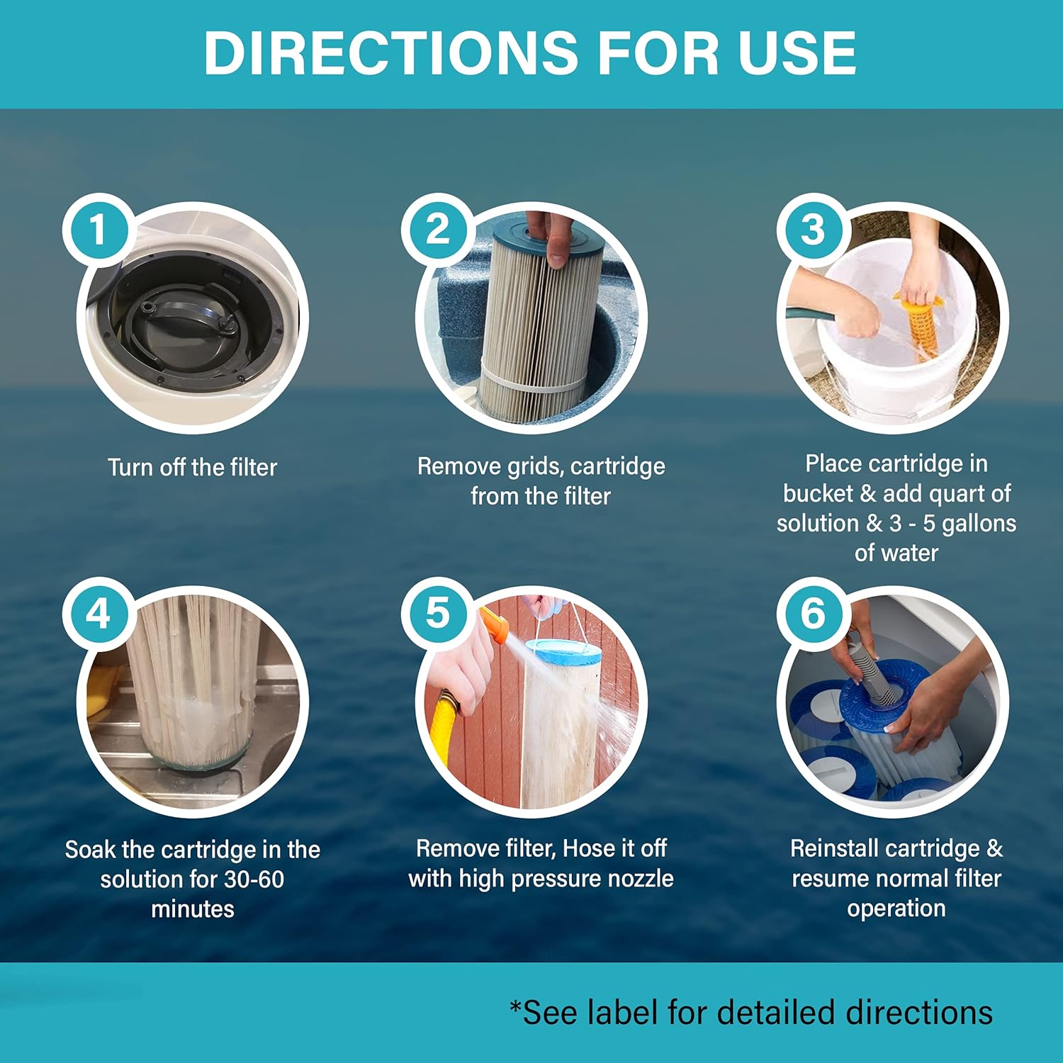 Filter Cleaner Soak for Hot Tub and Pool Cartridge, Pack of 2 N3999