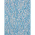 Light Aqua/Ivory 9' x 12' Rectangle Floral Botanical Rug G3808