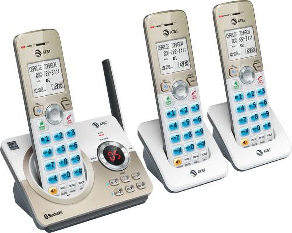 White/Champagne DECT 6.0 Expandable Cordless Phone System with Digital Answering System R936570