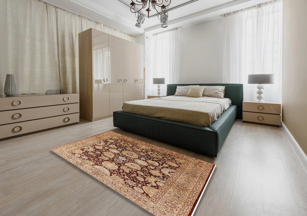 SandyBrown Rectangle Oriental Area Rug M757559