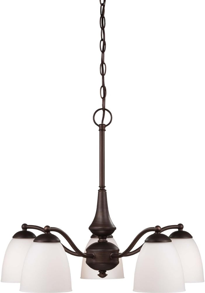 Frosted Glass Brushed Nickel Three Light Semi-Flush Dome Fixture V239572