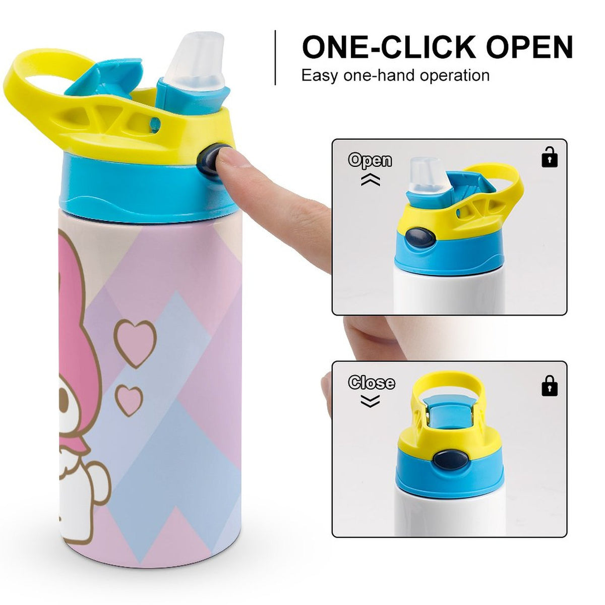 Stainless Steel Vacuum Insulated Water Bottle With Straw X7735