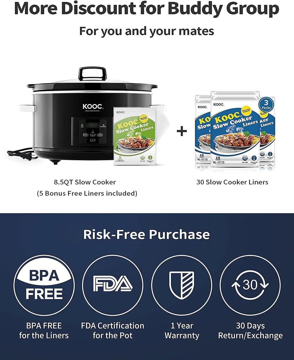 Programmable Slow Cooker 8.5-Quart with 30 Liners Q781763