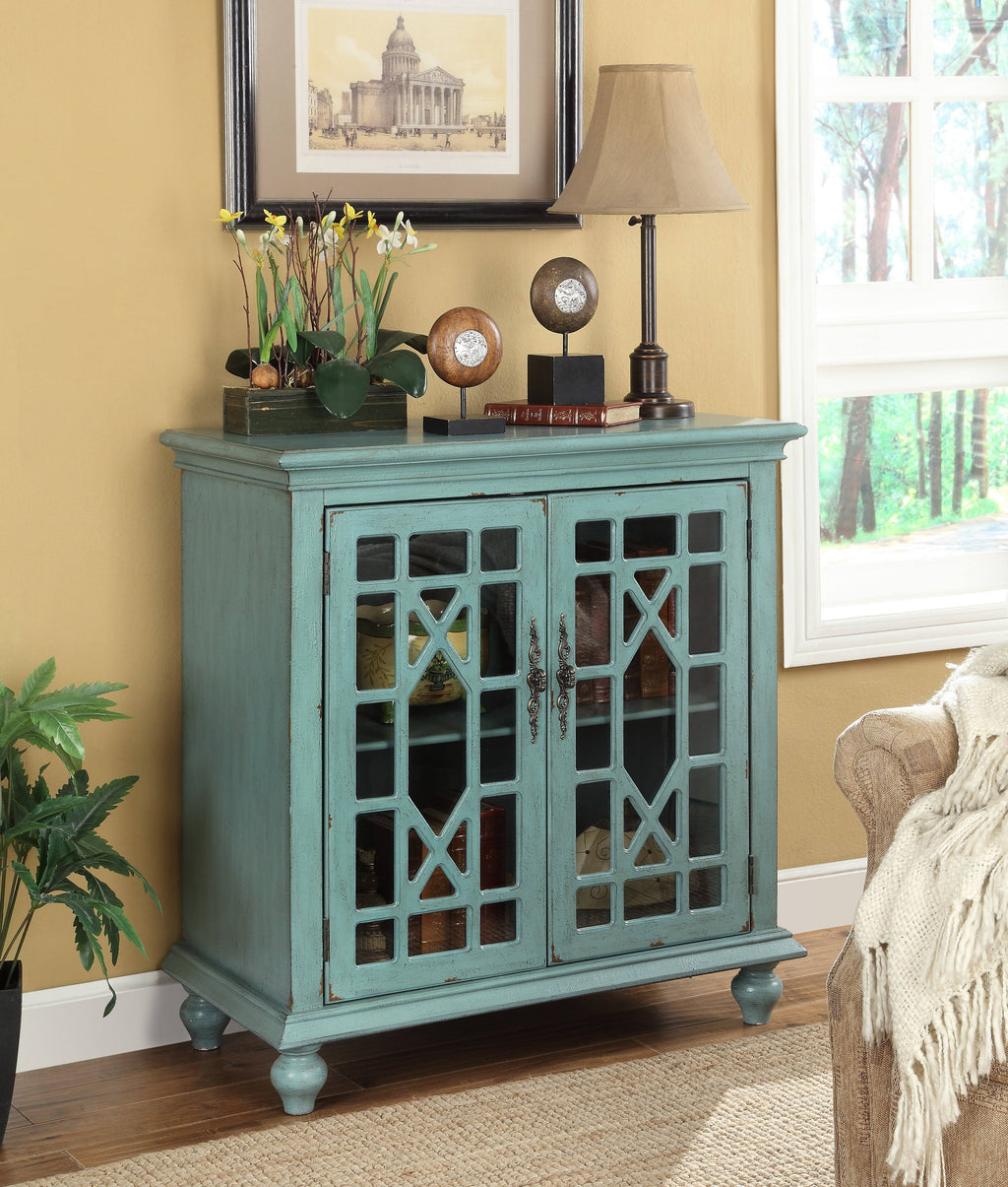 Blue Two Door Cabinet V4257