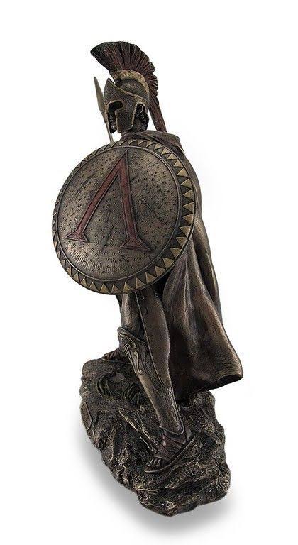 Bronze Greek Military King Leonidas Statue H265