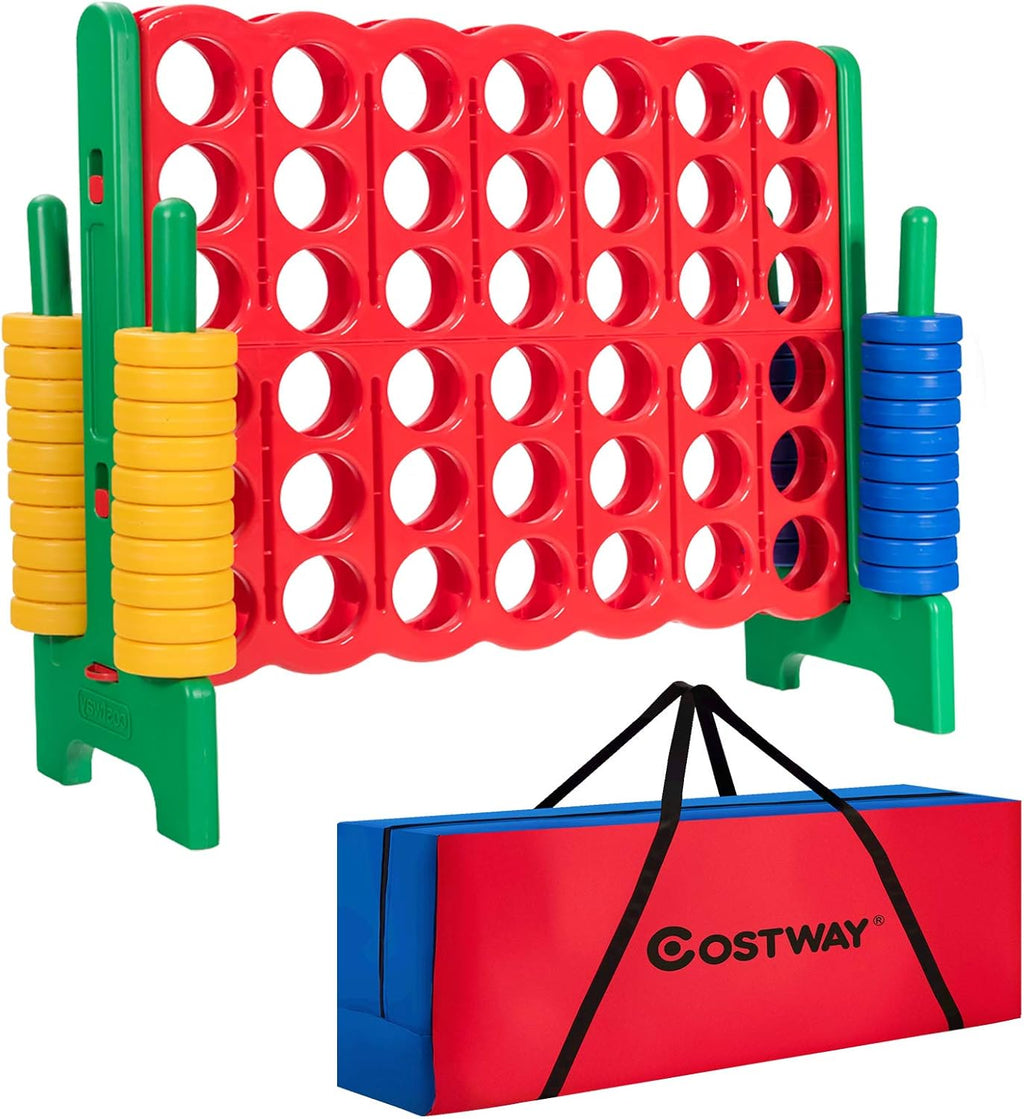 Jumbo 4-to-Score Giant Game Set with Storage Carrying Bag, 42 Jumbo Rings Q2273