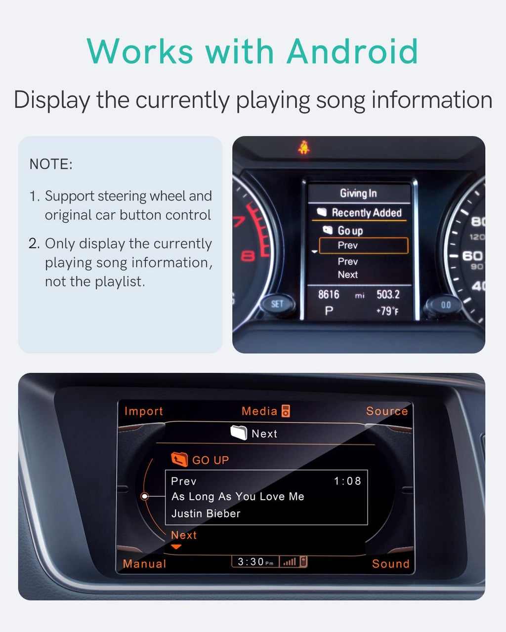 Bluetooth 5.0 aptX-HD Car Adapter Pack of 2 B32413