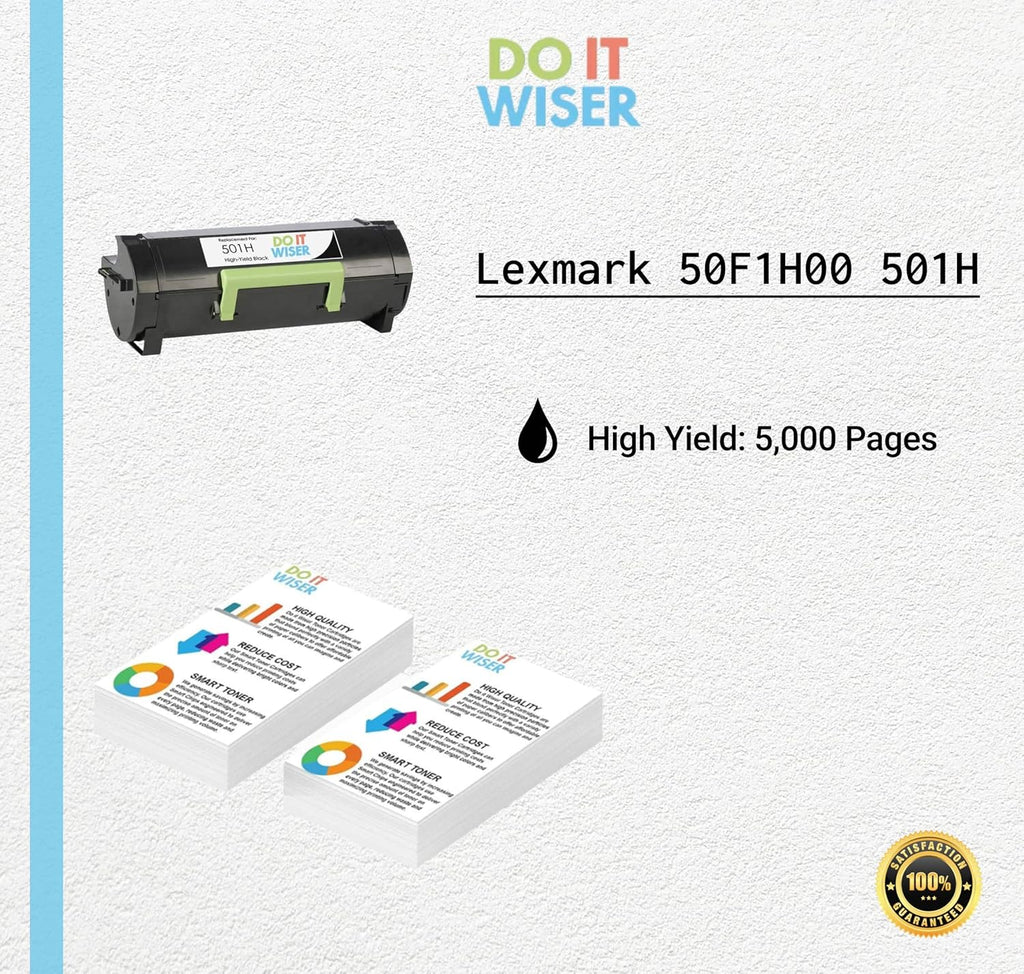 Compatible Printer Toner Cartridge Replacement for Lexmark 501H, Pack of 2 Z7859