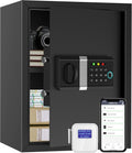 Smart Safe Box with App Remote Control, WiFi Gateway, Kidnap Alarm, Tamper Detection, Wall Mounted Home Safe Z93076