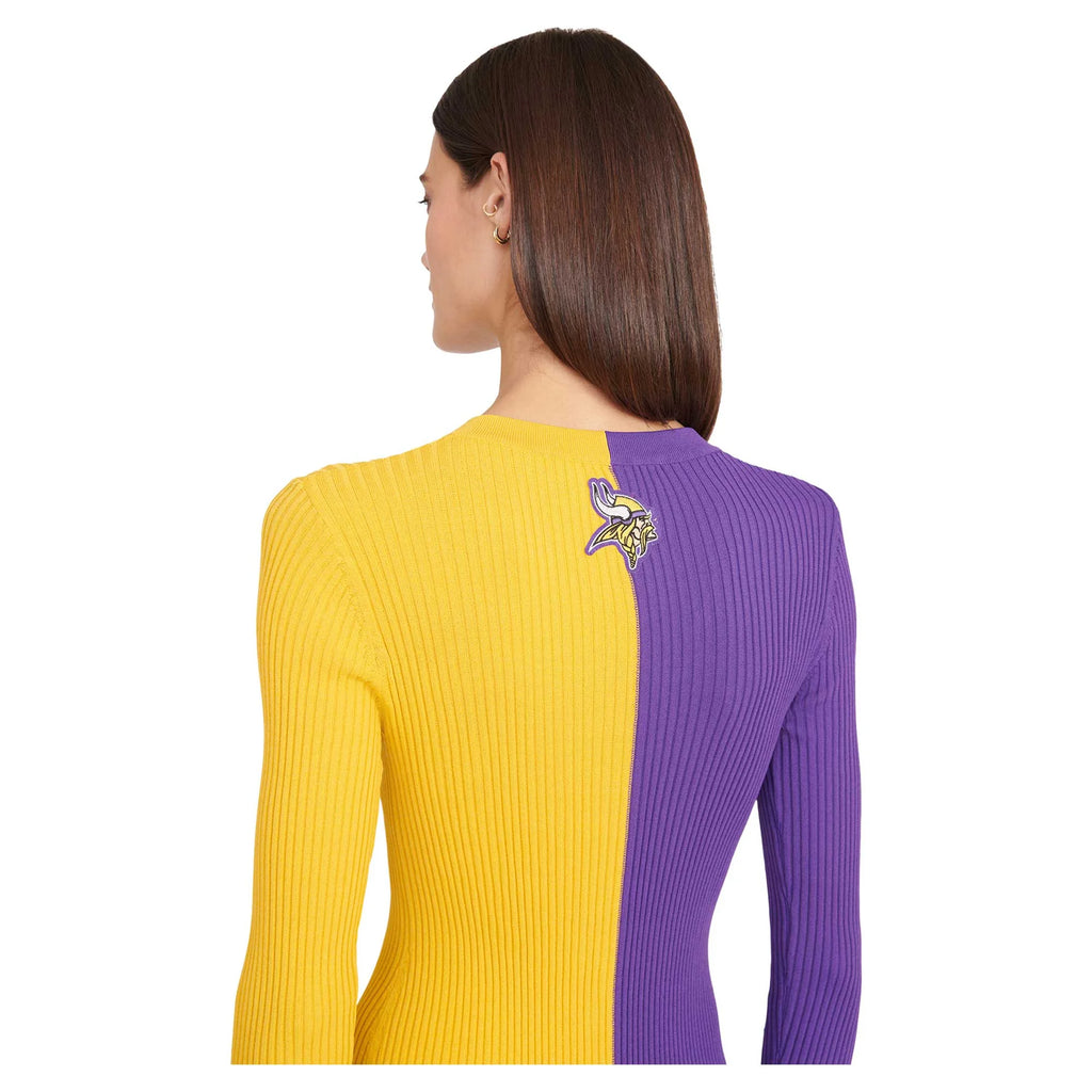 Purple Knit Button-Up Sweater Dress G321935
